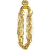 Metallic Bead Necklaces/Gold - 12 Count